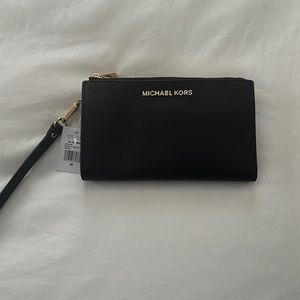 Michael Kors black leather Jet Set Travel wallet